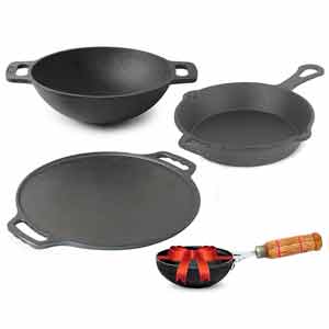57-Pre-Seasoned Cast Iron Cookware Set